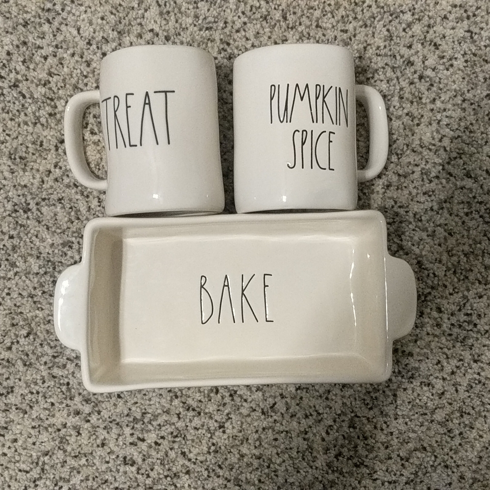 Rae Dunn Trick or Treat mug, Pumpkin Spice & bake